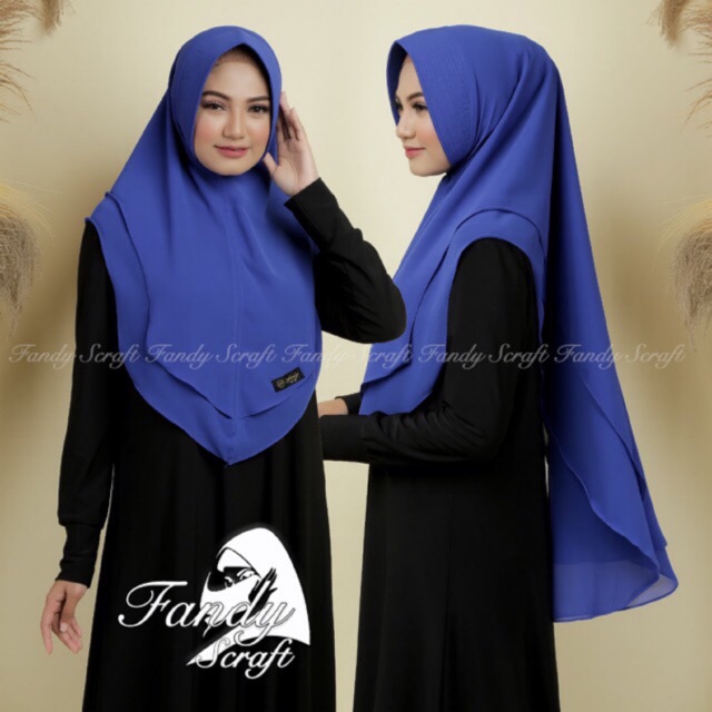 FANDY SCRAF | Khimar SALMA POLOS 2layer