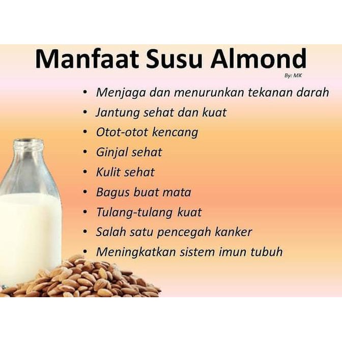 Original Susu Almond Almond Milk Asi Booster Shopee Indonesia