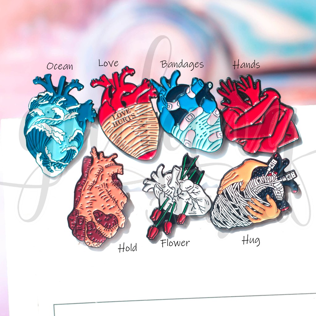 Pin Secret in My Heart Bros Jantung Unik Lucu GH 208278