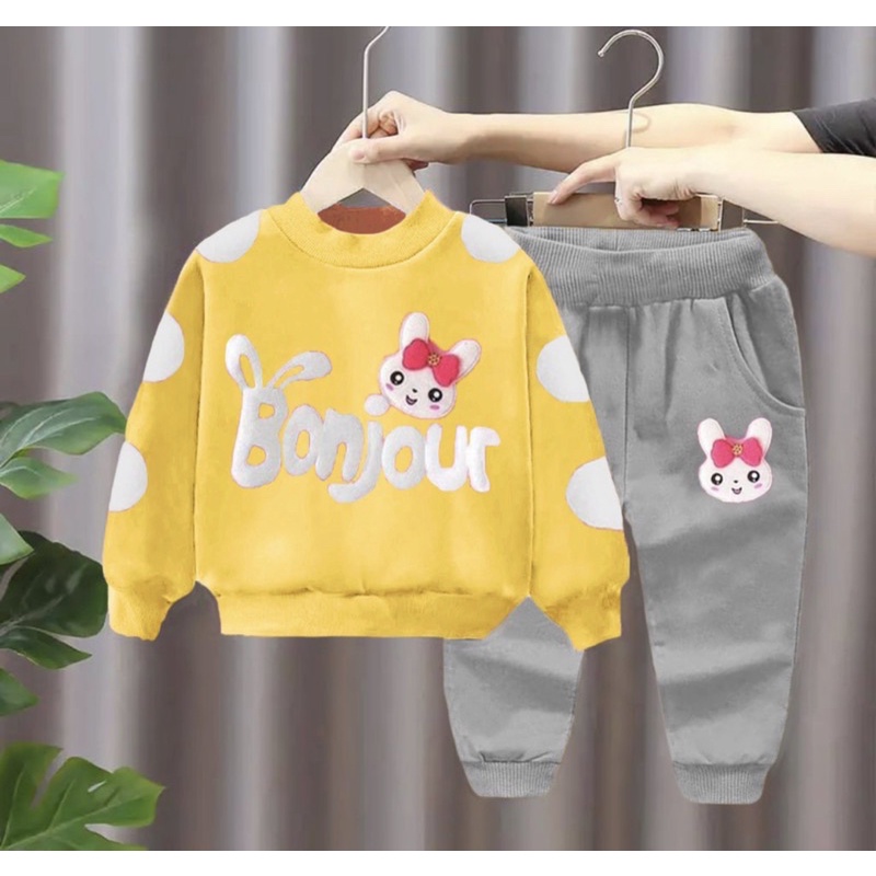 setelan anak PROMO SETELAN SWEATER ANAK PEREMPUAN 1-5 TAHUN