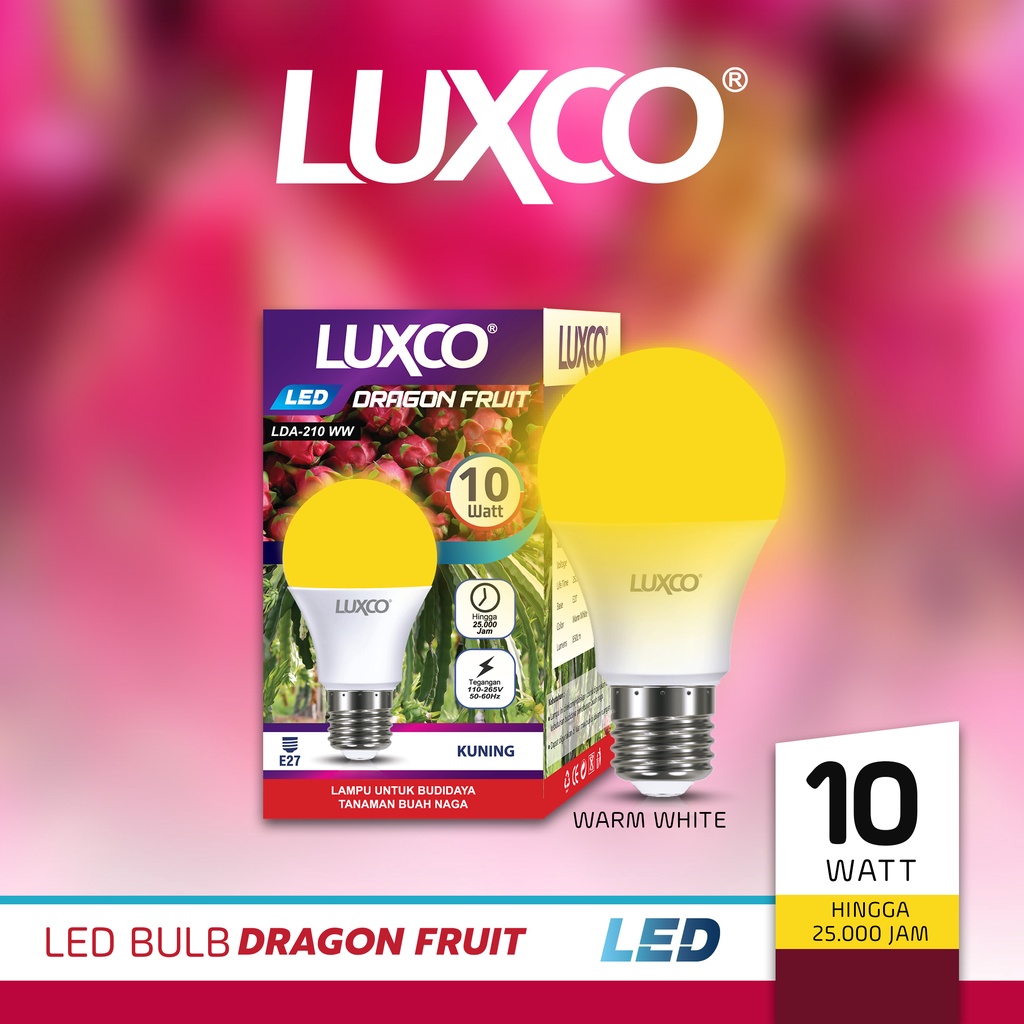 [COD] BOHLAM LAMPU LED BUAH NAGA DRAGON FRUIT 10WATT LUXCO VOSCO FREE ONGKIR