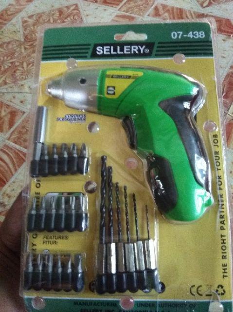 Bor Charger Tanpa Kabel / Cordless Screwdriver Sellery