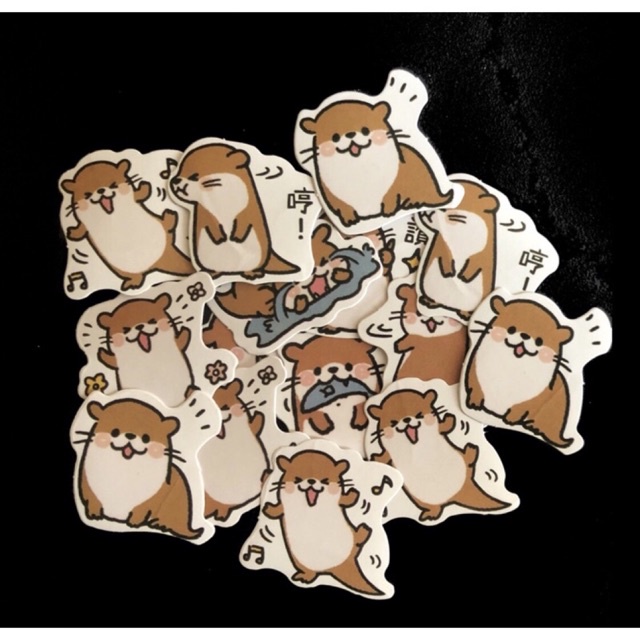 

OTTER THEME STICKERS 15pcs
