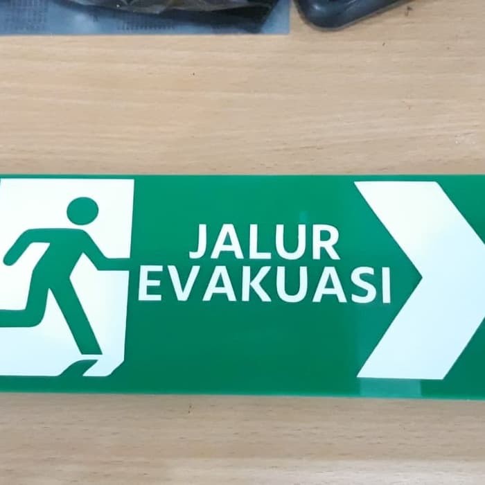 

Sign Label Acrylic Jalur Evakuasi , Signage Name , Murah