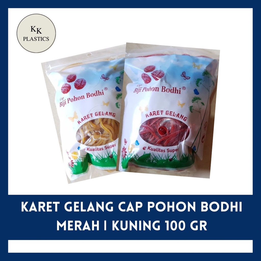 

KARET GELANG KUNING / MERAH SUPER CAP BODHI | 100 GR