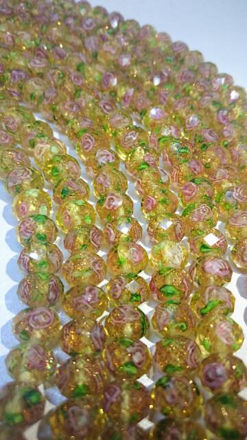 Manik-Manik Crystal Ceko murano lampwork Bahan Gelang Perhiasan Diy
