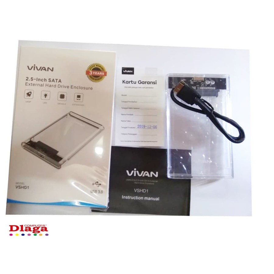 VIVAN VSHD1 Casing Hardisk External HDD SSD SATA Case 2.5&quot; USB 3.0