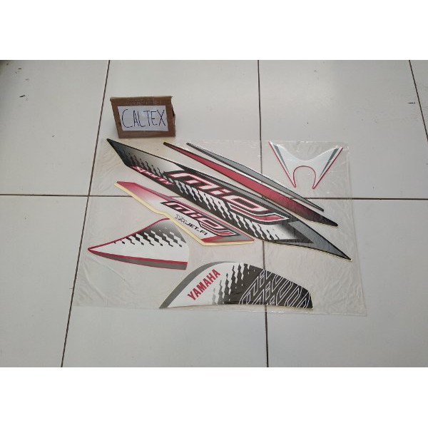 Striping Yamaha Mio J 2013 2014 Hitam Merah