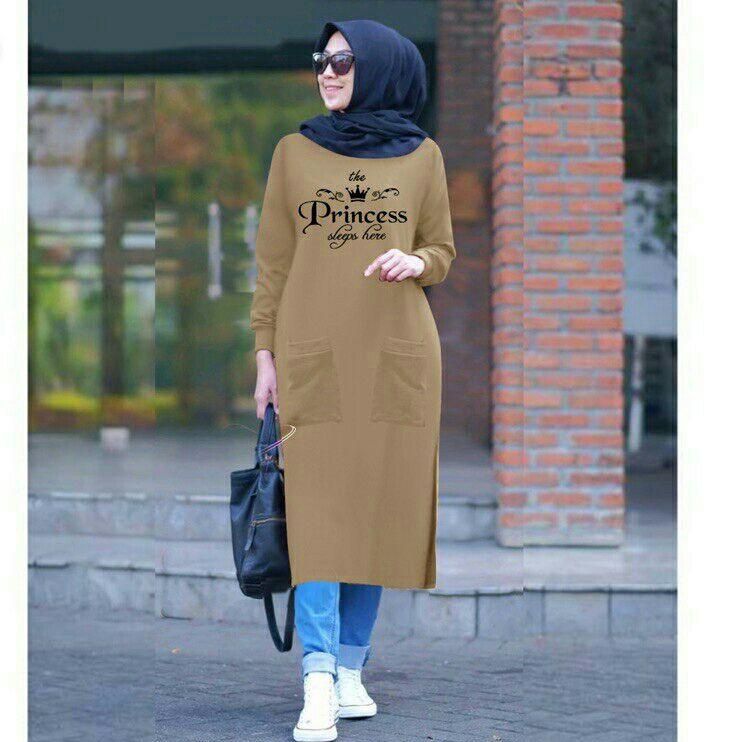 ✮ TUNIK WANITA DEWASA BAJU TUNIK PRINCC BAHAN KAOS BABYTERY LEMBUT ❁
