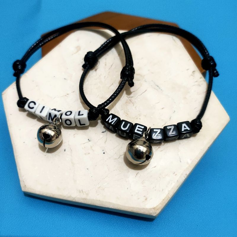 Kalung Kucing nama Custom Tali Korea