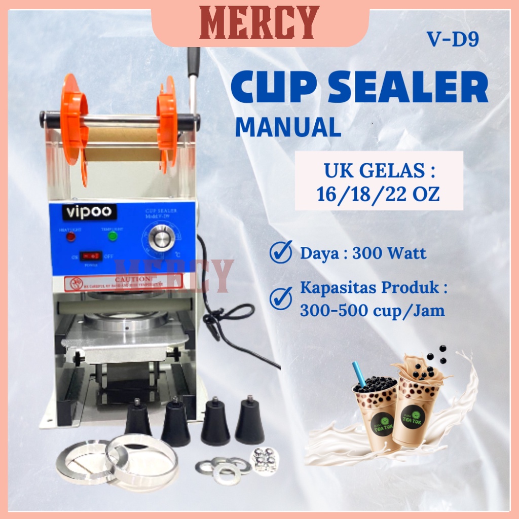 CUP SEALER / Mesin Press Gelas Plastik / Mesin Cup Sealer / Mesin Cup Sealer Manual untuk All Size MESIN PENGHANCUR ES