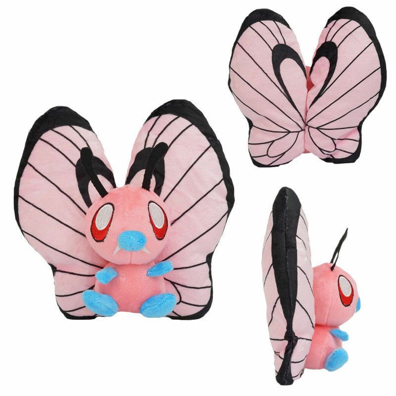 Pink Shiny Butterfree 7inch Anime Figure Plush Toy Doll Mainan Lucu Anak