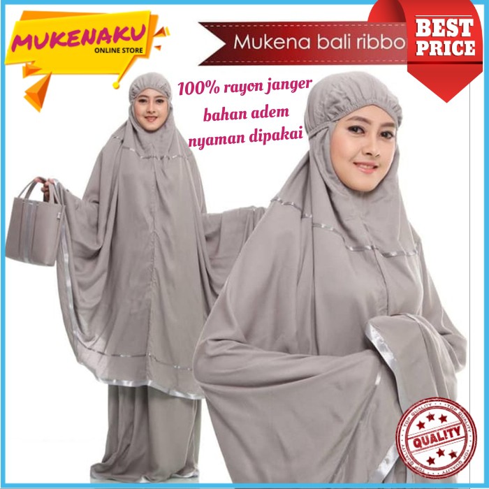 MUKENA DEWASA BALI RIBBON MUKENAH WANITA  MUKENA RAYON MUKENAH BALI DEWASA RUKUH BALI