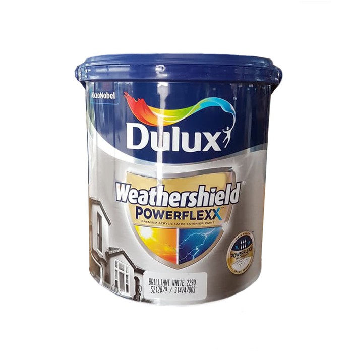 Cat Eksterior Dulux Weathershield PowerFlexx Brilliant White 25L