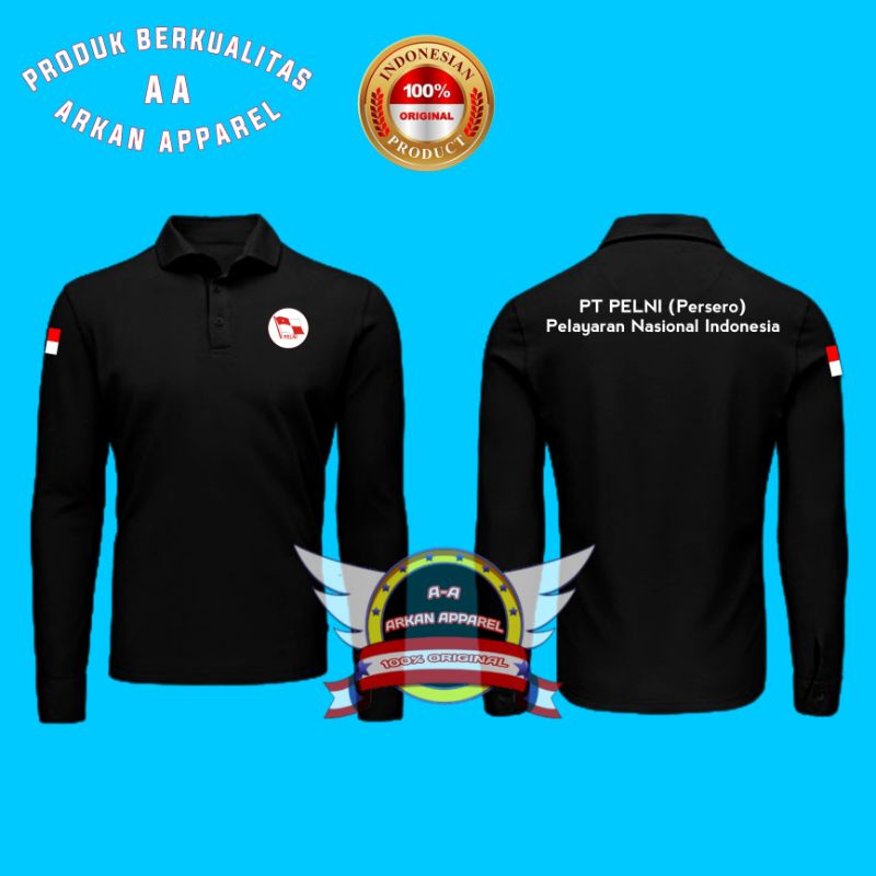 KAOS KERAH PELNI KAOS POLO SHIRT PT PELAYARAN NASIONAL INDONESIA