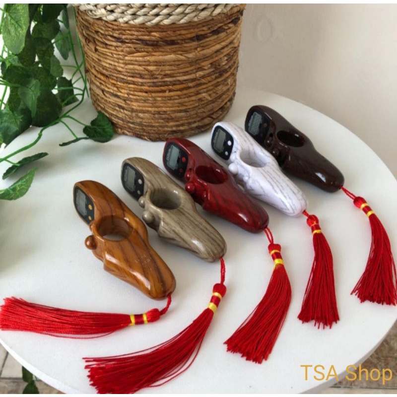 Tasbih Digital Corak Kayu dan Polos Tasbih Digital LED Alat Hitung Zikir NEW TSA048