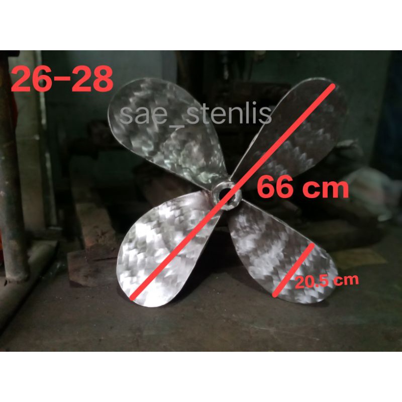 propeller kapal stenlis ukuran 26-28