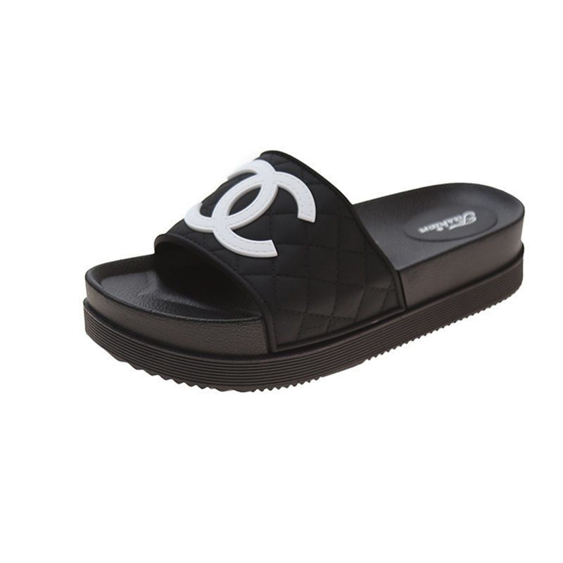 Chanel slippers for women to wear new muffin thick soled shoes, fashionable and versatile sandals