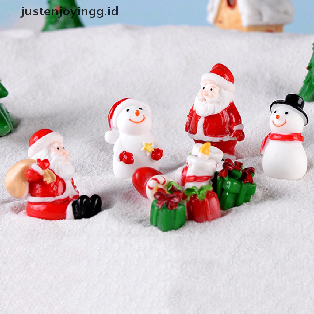 Miniatur Santa Claus Snowman Pohon Natal Untuk Dekorasi Taman