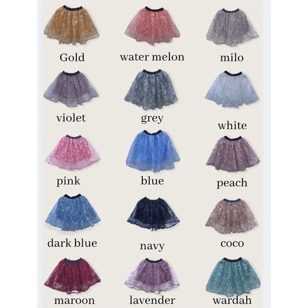 [IDYAN FASHION] ROK TILE GLITTERS ANAK PREMIUM | ROK BRUKAT ANAK | FASHION ANAK PEREMPUAN