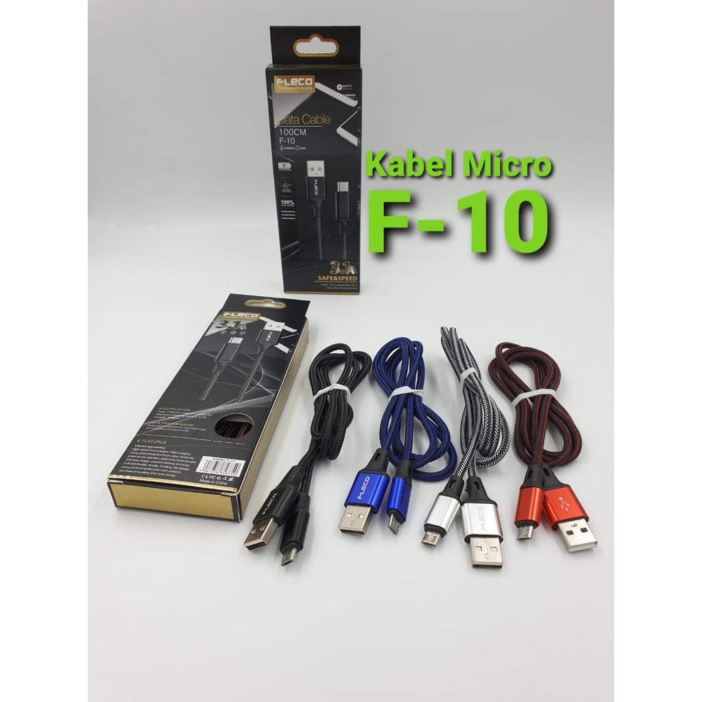 KABEL DATA FLECO MICRO-USB F10 SAFE&amp;SPEED 3.1A