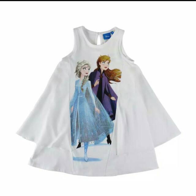 Kids Icon Dress Anak Perempuan Disney Frozen With Frill Detail