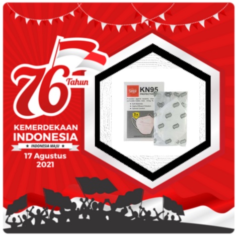 new product -masker sensi kn95 emboss sensi 6ply - warna putih