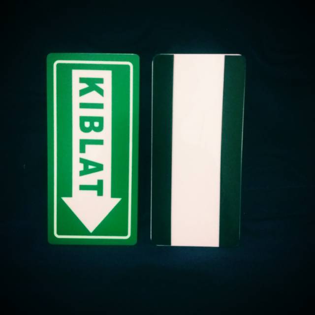 

Acrylic Akrilik plat perlengkapan mushola sign label kiblat