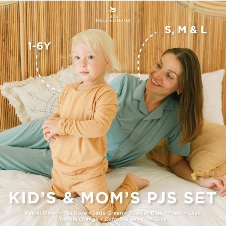 Little Palmerhaus - Basic MOM PJS Set Bisa Kembaran (Setelan/Piyama Pendek Panjang Wanita) V2 CBKS