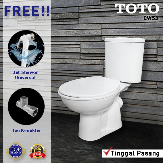 {elekstore} KLOSET DUDUK TOTO  JET SHOWER LENGKAP TINGGAL PASANG  TEE KLOSET Berkualitas