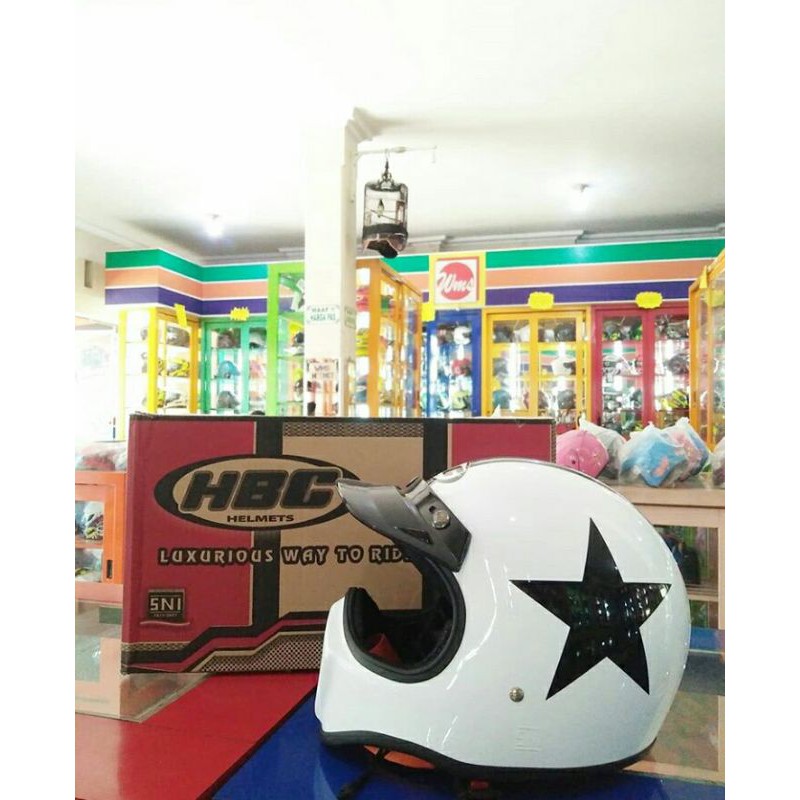 HELM HBC CLASIC RETRO CAKIL TERBARU TERMURAH SNI MOTIF HELEM HELMET