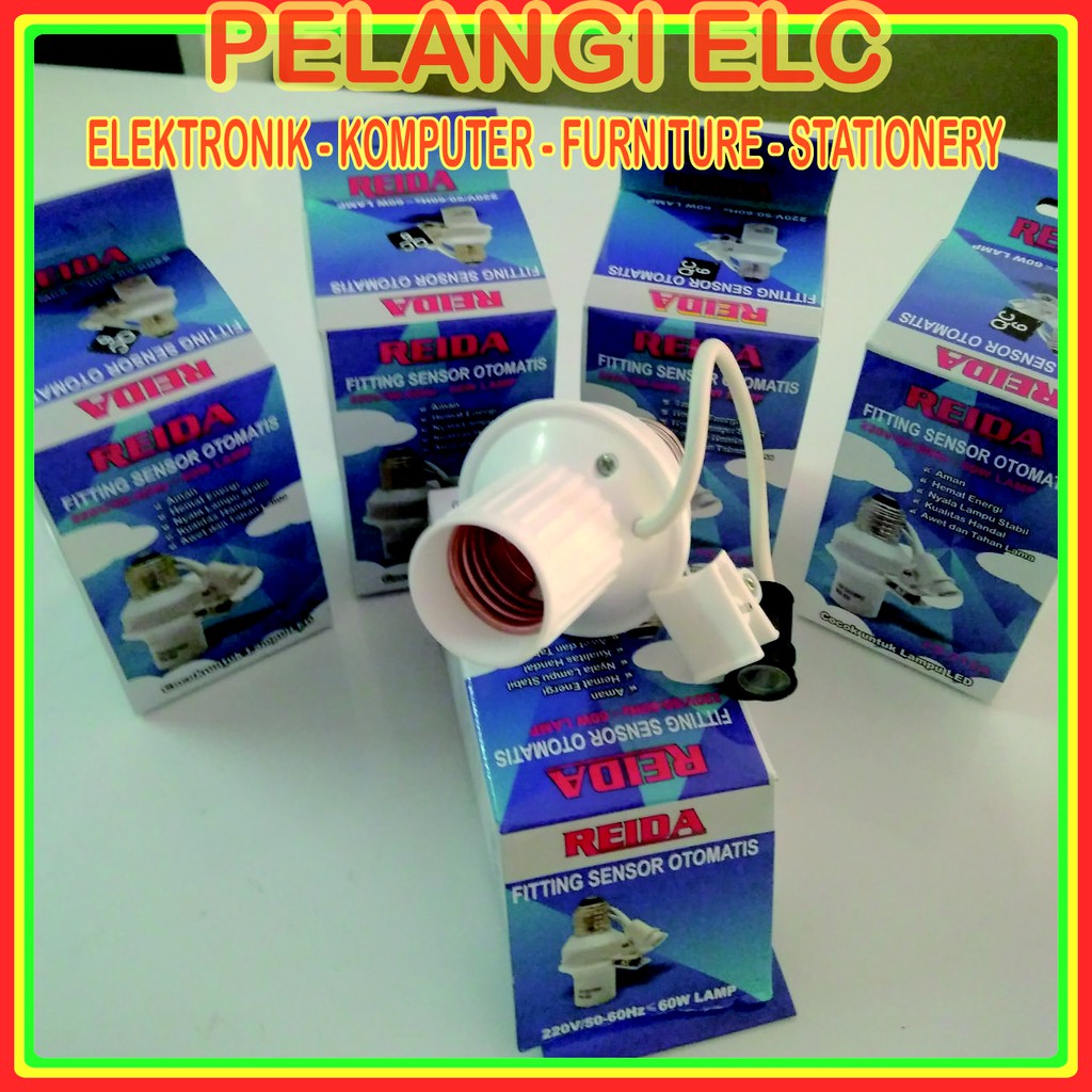 FITTING LAMPU SENSOR CAHAYA REIDA OTOMATIS MATI SIANG HARI BERKUALITAS