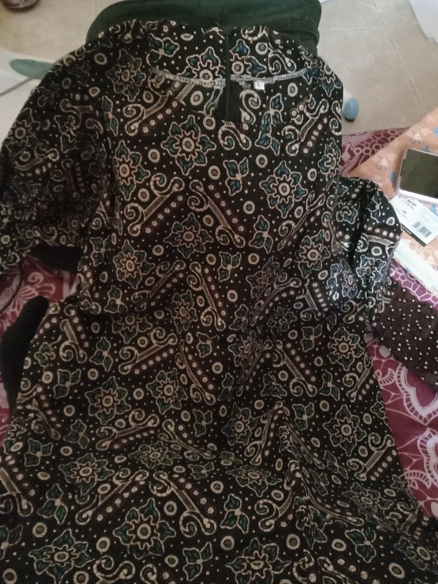 Batik Tunik Shibori Jumputan Terbaru Size S-3l / Hrb026 Yelbor Navbor / Biru Putih / Original..