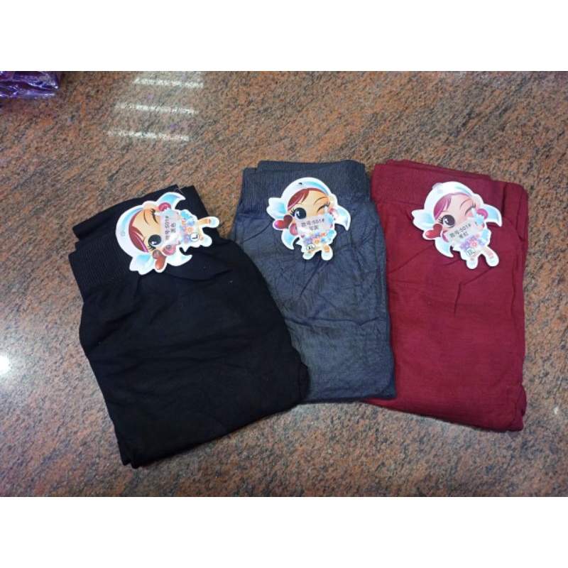 Legging anak perempuan import polos 5~12tahun