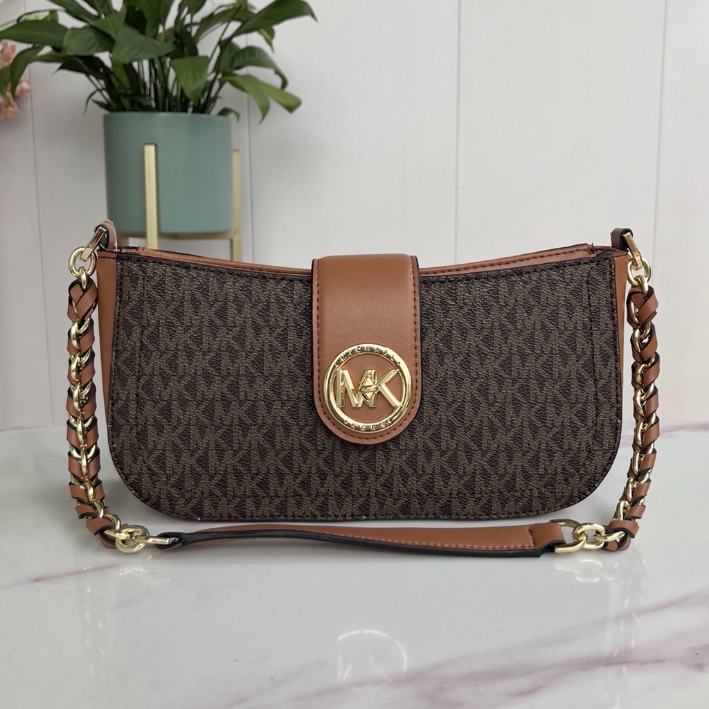 [Instant/Same Day]M-K   Michael Kors  9937  women's bag CARMEN series underarm bag leather handbag shoulder bag messenger bag