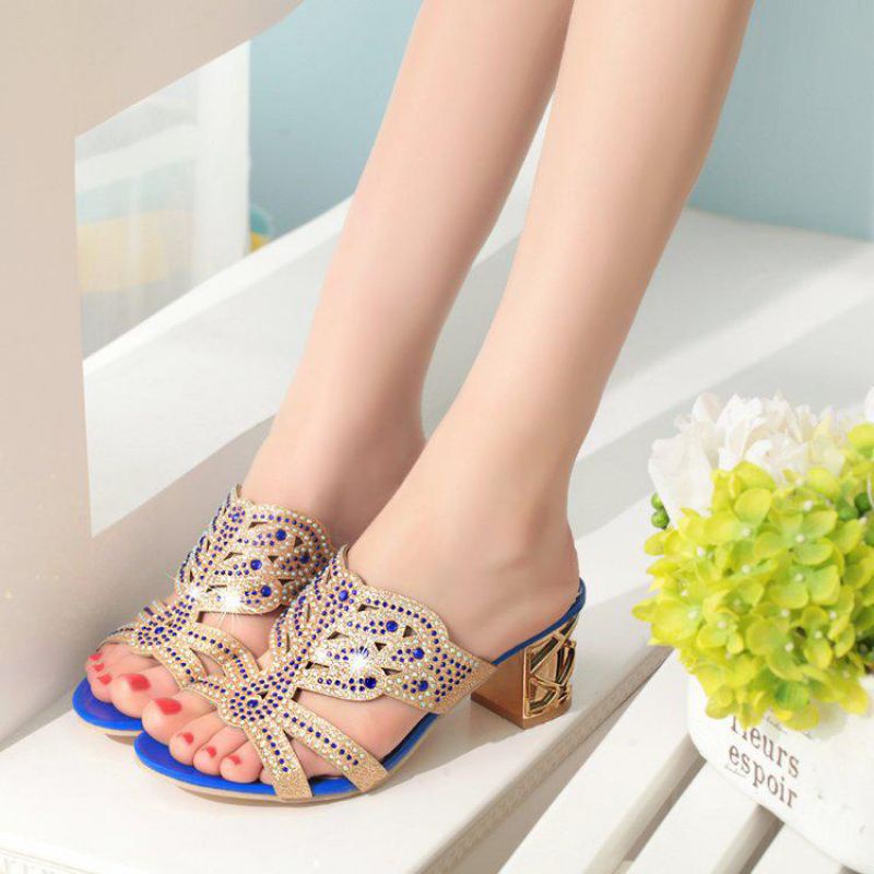 Permata  Sandal Heels Pesta Q0501 Heels Wanita Import