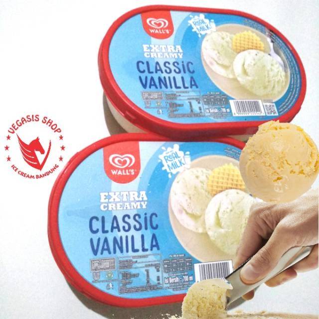 ES KRIM WALLS VANILLA 700 ML BANDUNG | Shopee Indonesia