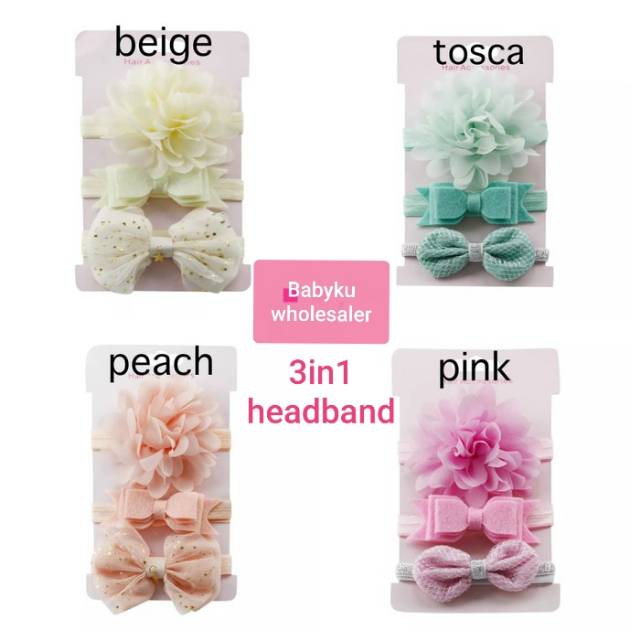 Headband bando bayi 3in1