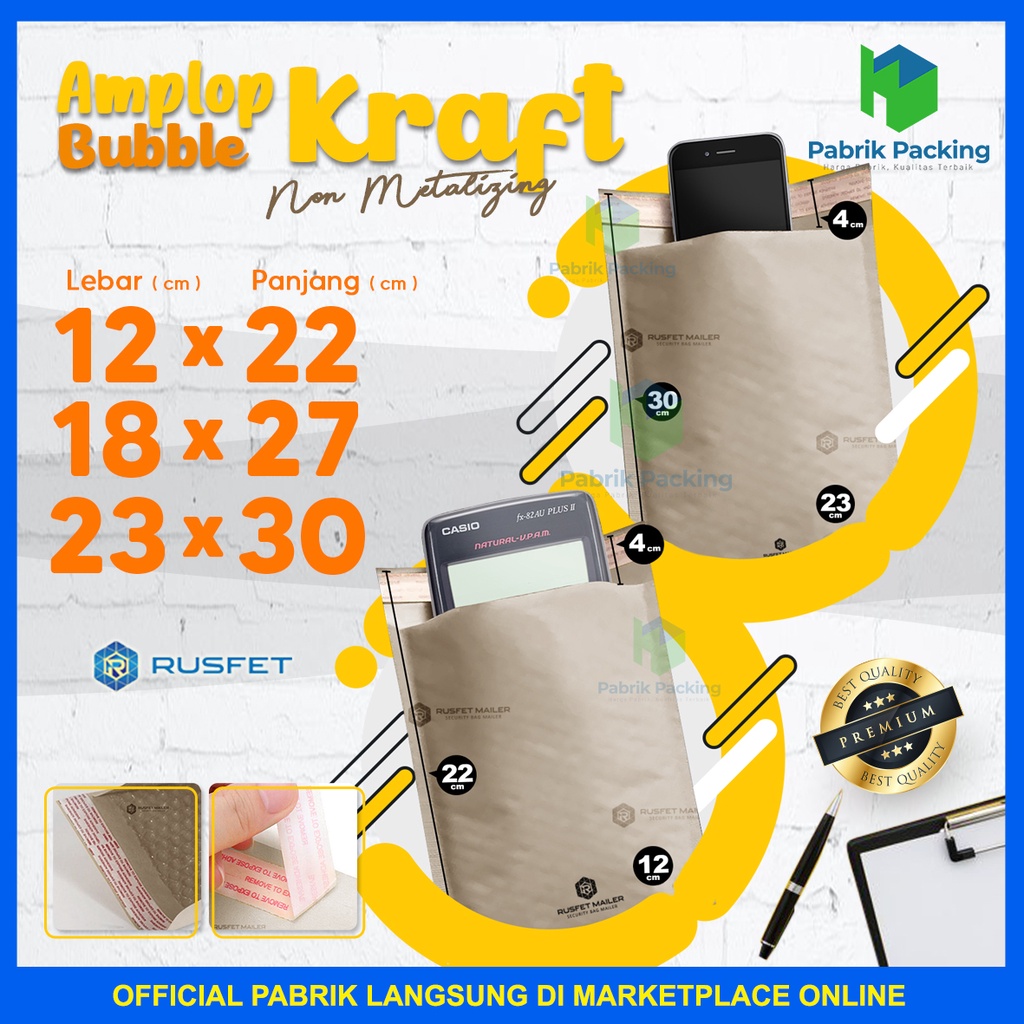 

AMPLOP BUBBLE MAILER |BUBBLE PACKING KRAFT PAPER SATUAN TERMURAH