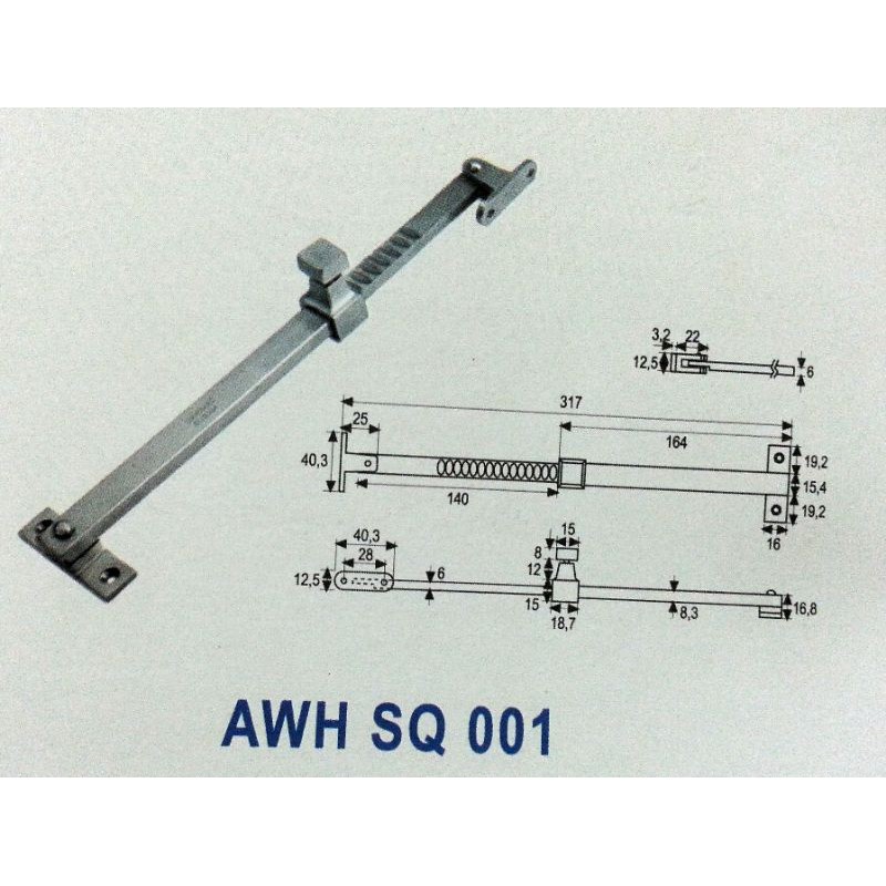 Lamskar Dekkson AWH SQ 001 SSSUntuk Penahan Jendela Harga per pcs