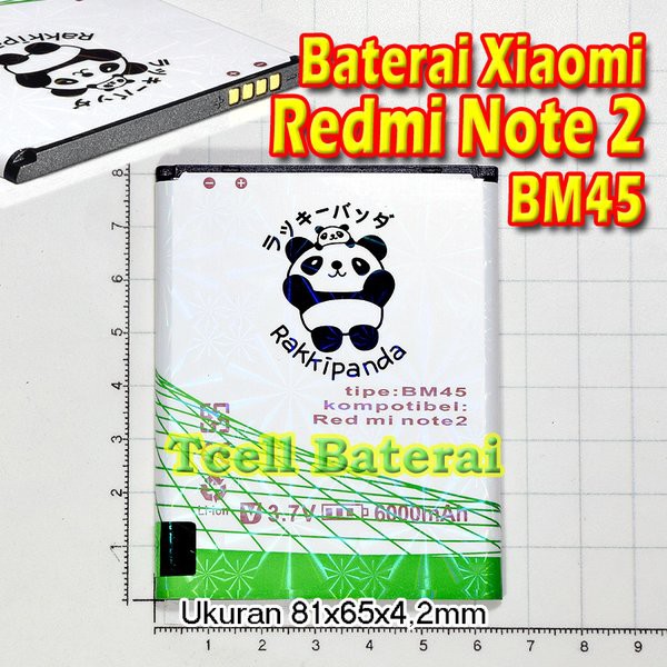 Spesial Baterai Xiaomi Redmi Note 2 BM45 Rakkipanda Terlaris
