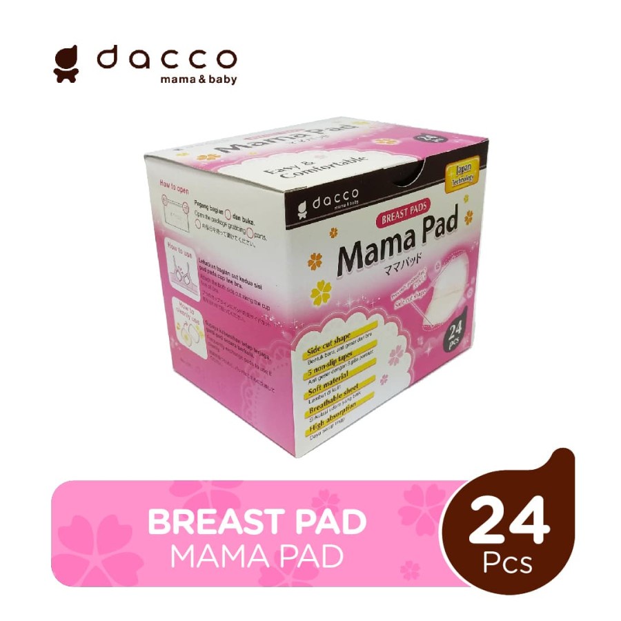 [Terlaris] DACCO Mamapad Disposable Breastpad isi 24pcs | Penyerap ASI | Breast Pad Mama Pad | Bantalan ASI