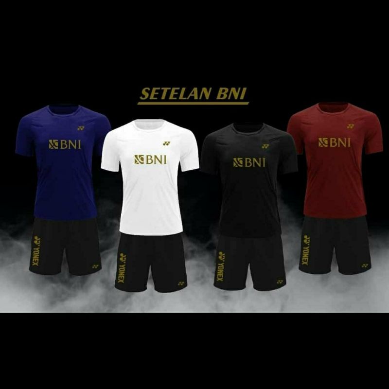 Setelan Baju kaos badminton bulutangkis casual BNI