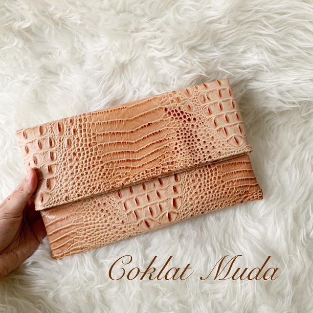 Clutch Croco Buaya Premium Import