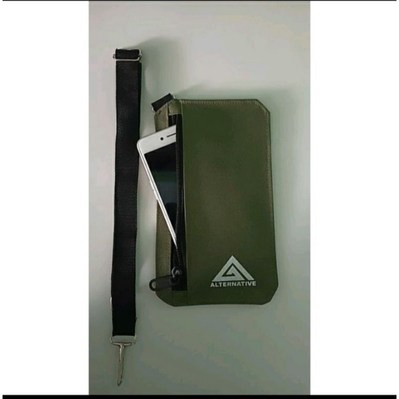 tas gantungan hp dileher/tas hp/dompet paspor/tas selempang wanita