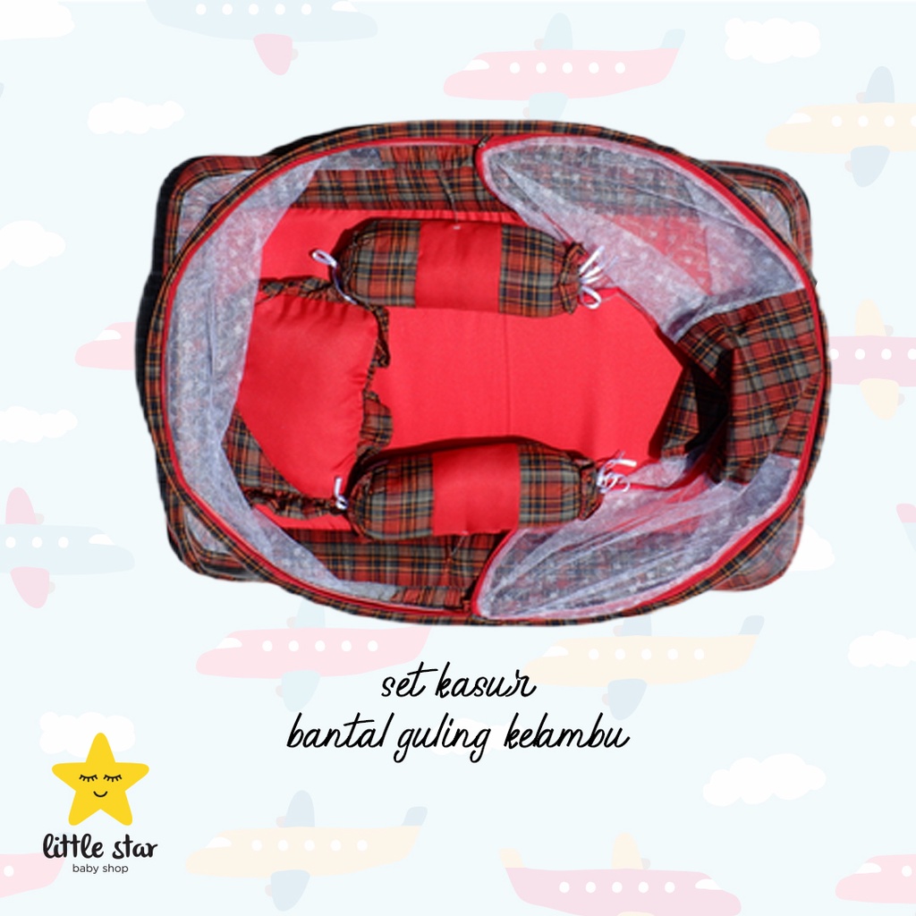 Datanchi Set Kasur Kelambu Bantal Guling Bayi Cewek Cowok