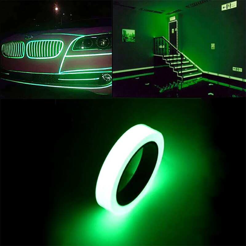 3meter Glow in The Dark Tape Fluorescent Luminous Neon Penanda Pengaman Darurat Tangga Tape Peringatan Panggung Selotip Selfluminous