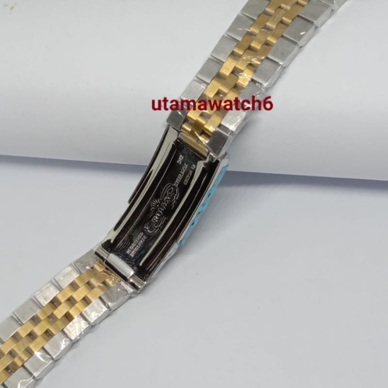 Rantai JAM TANGA ROLEX DATE JUS STAINLESS STEEL 20MM FREE BEZEL