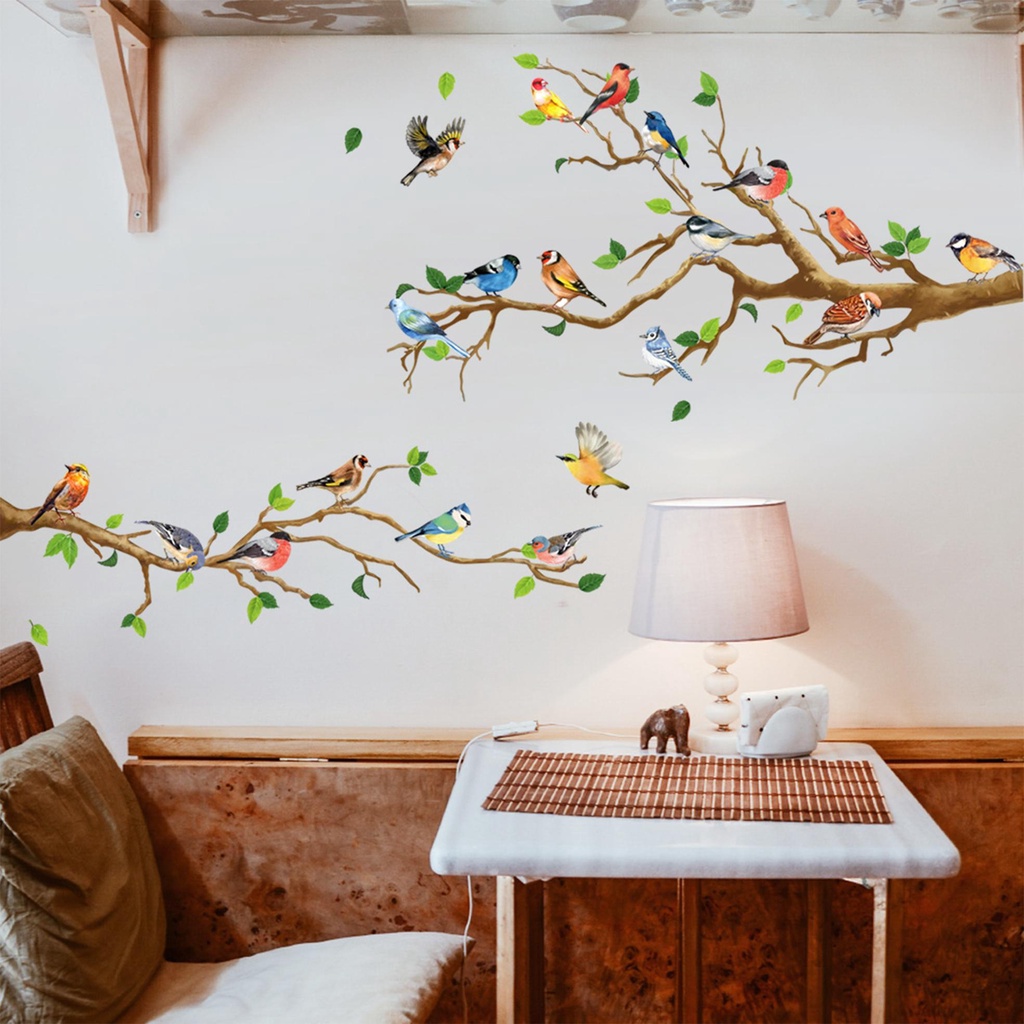 Hiasan Burung Nanas Hummingbirds Decor Decal Terbang DIY Ruang Kantor