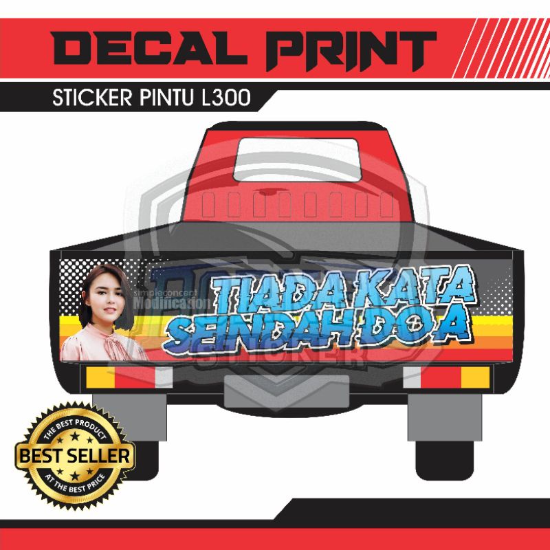 STICKER PRINT CUSTOM STIKER DECAL PINTU BELAKANG L300